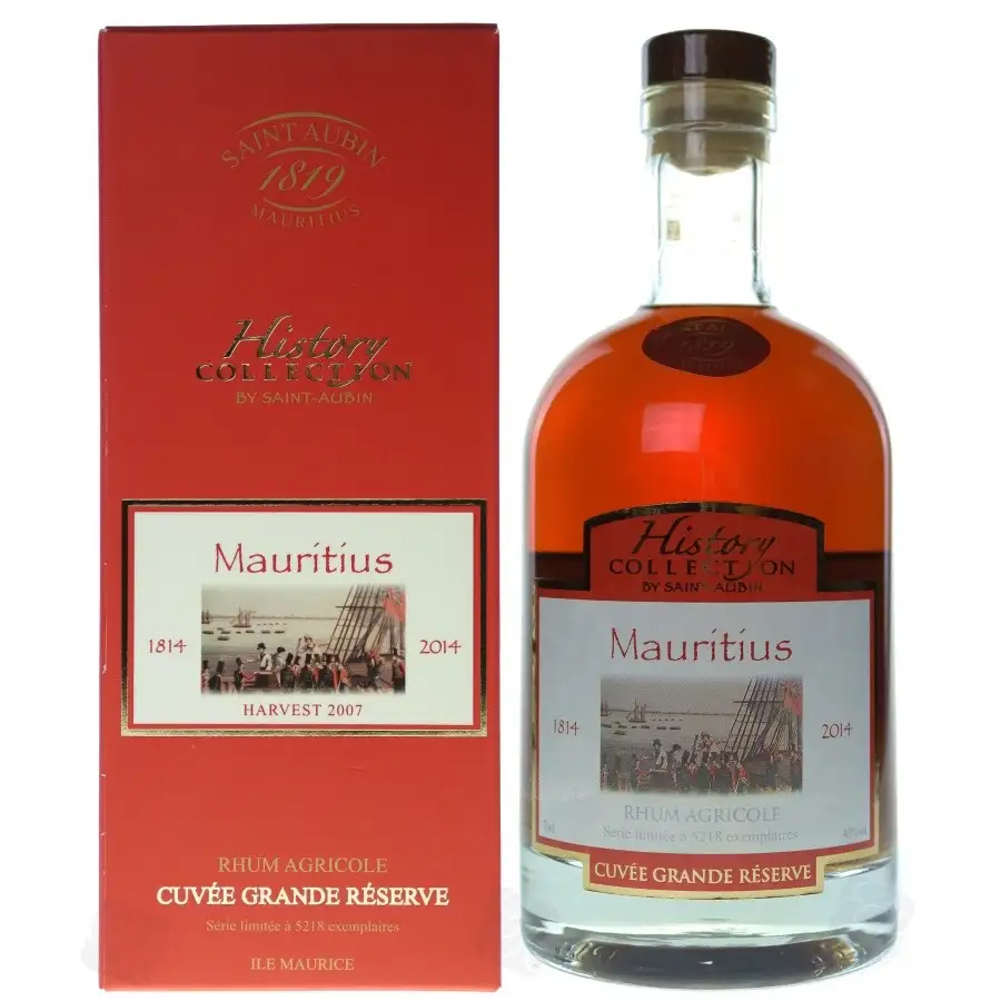 Image of the front of the bottle of the rum History Collection - Mauritius 1814-2014 Cuvée Grande Reserve Récolte 2014