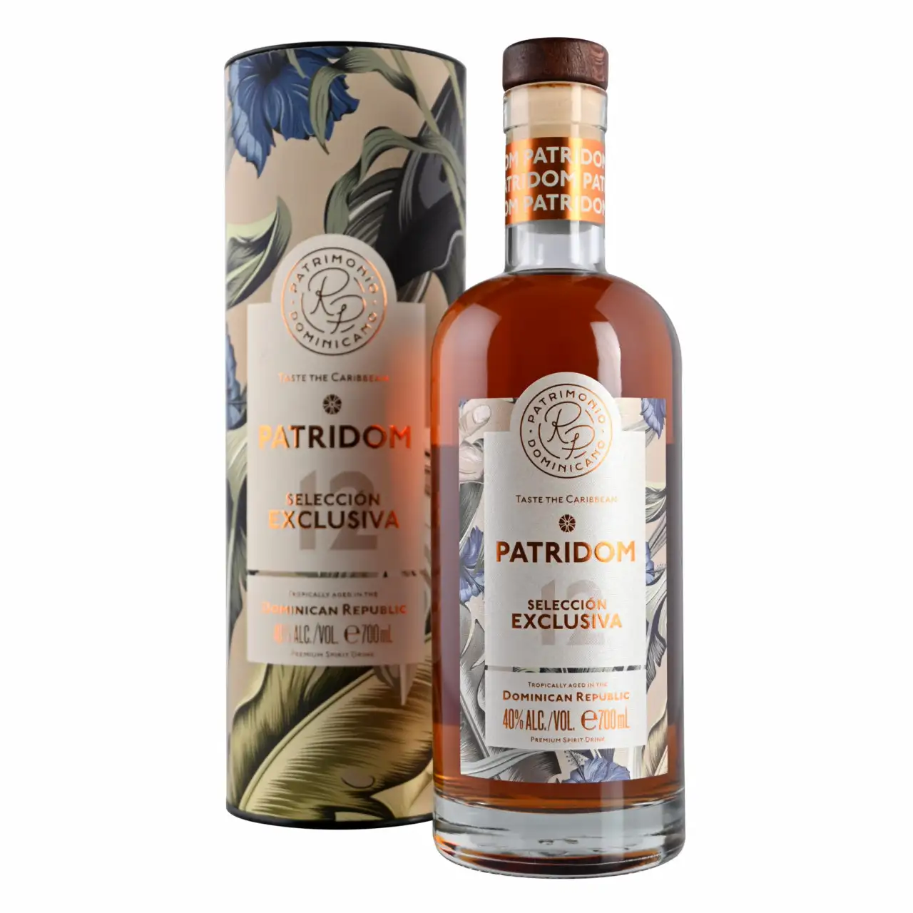 Image of the front of the bottle of the rum Patridom Seleccion Exclusiva