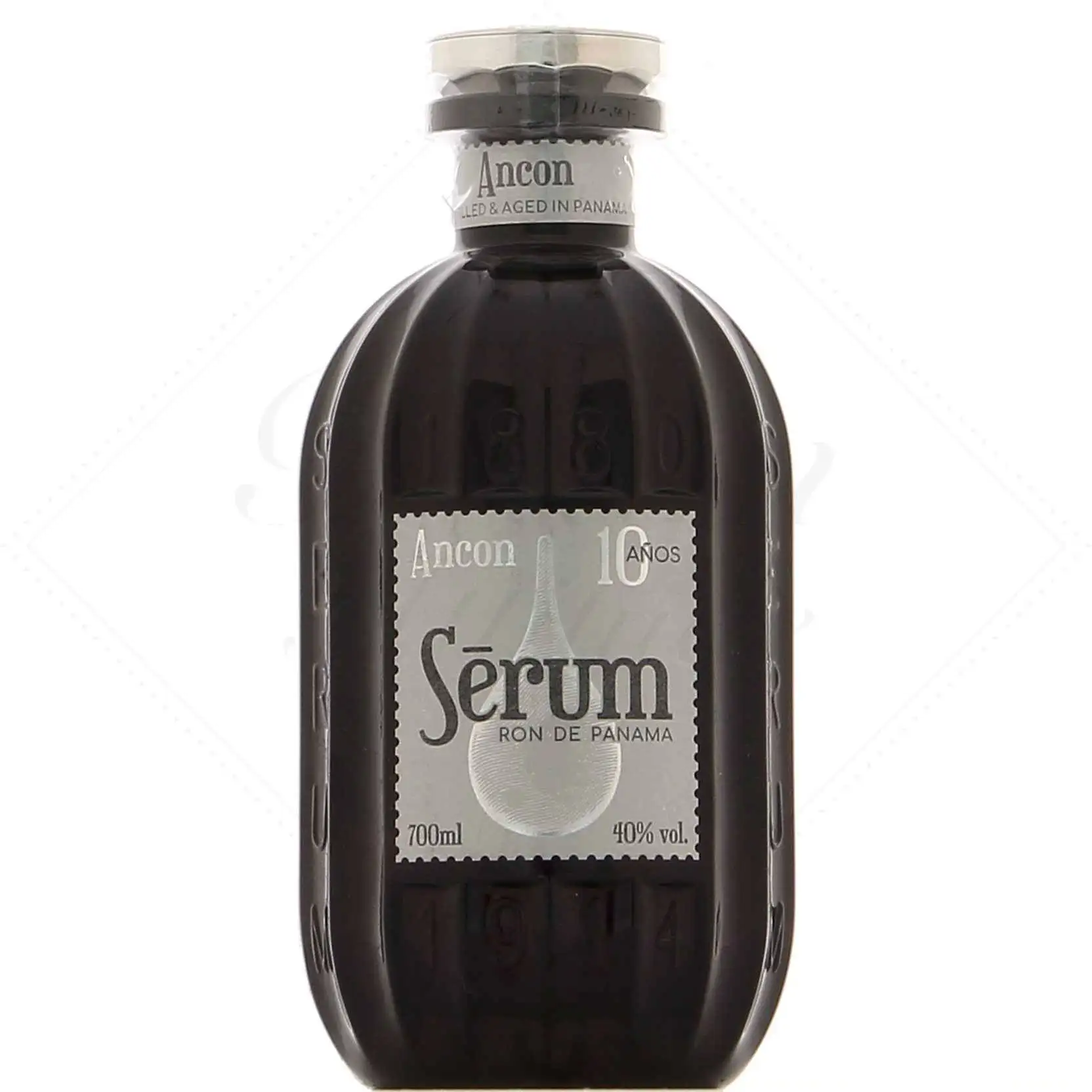 Image of the front of the bottle of the rum SéRum Ancon 10 Años