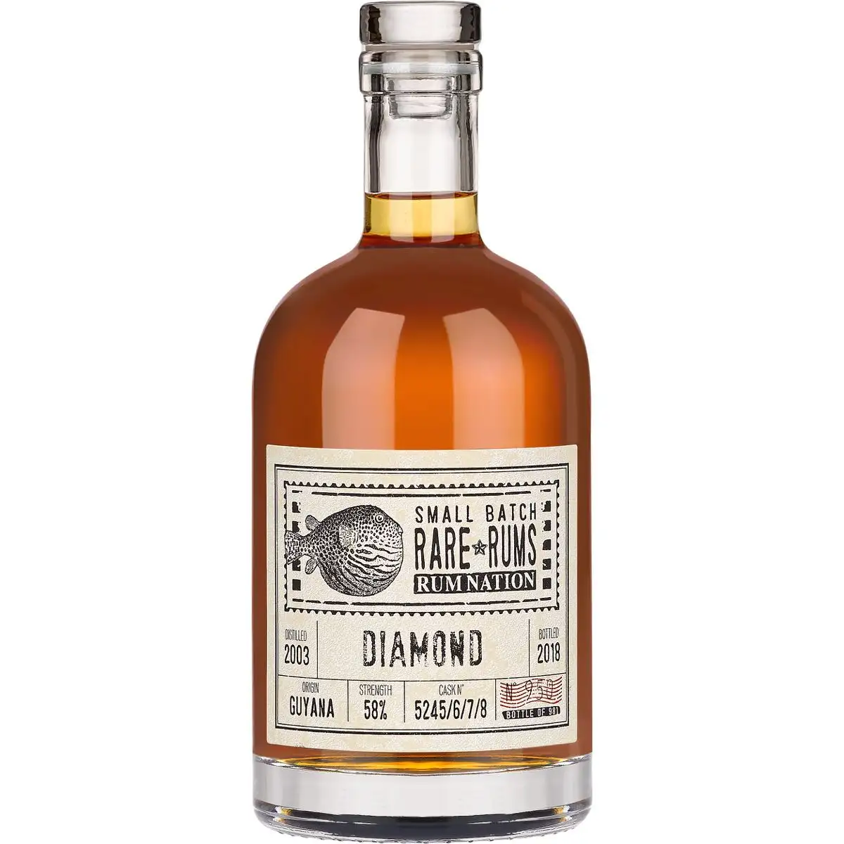 Image of the front of the bottle of the rum Small Batch Rare Rums SXG