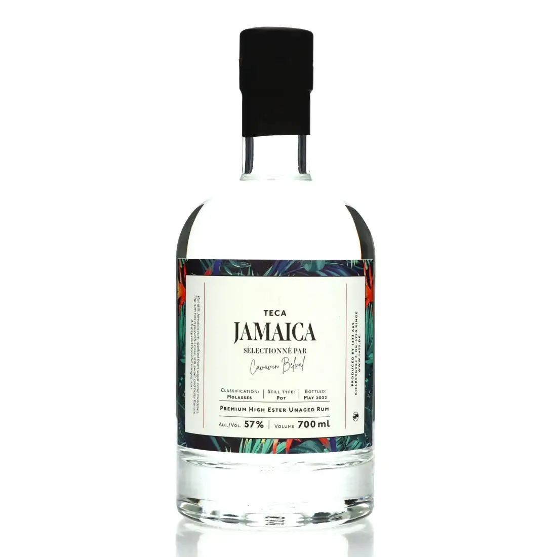 Image of the front of the bottle of the rum TECA Jamaica (Cavavin Belval) TECA