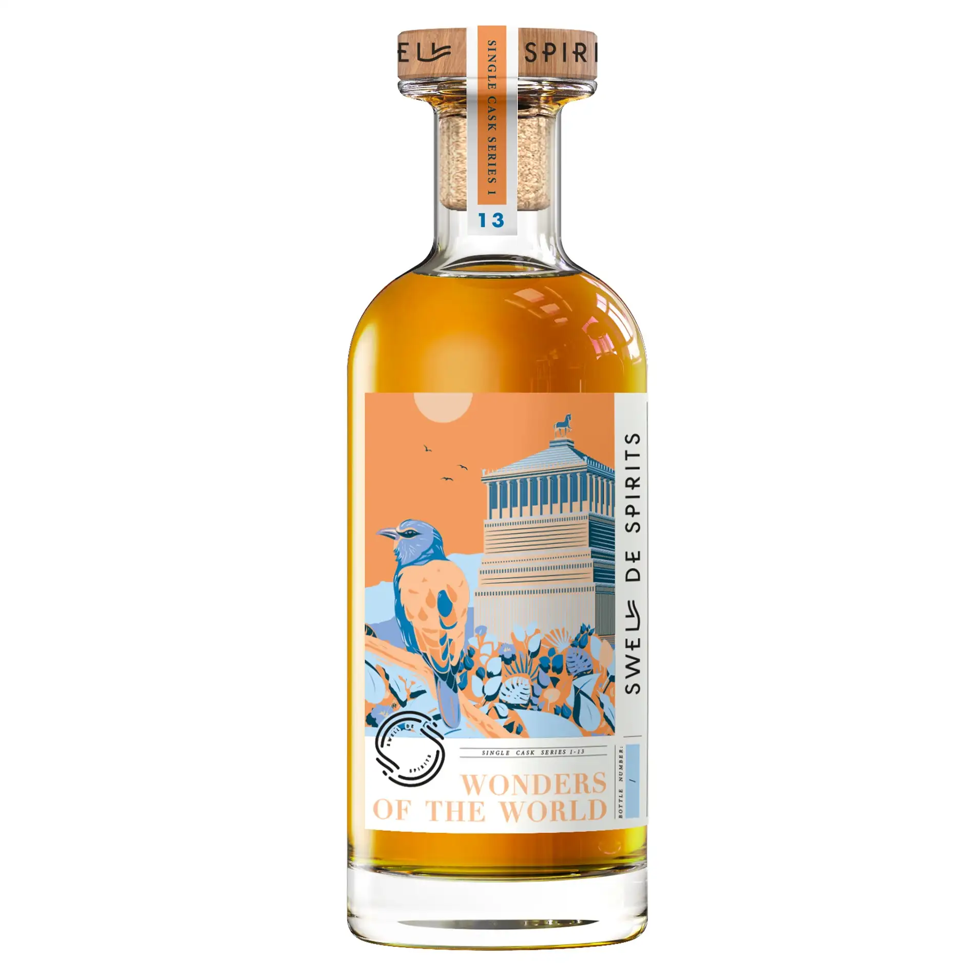 Image of the front of the bottle of the rum Wonders of the World Single Cask Series 13