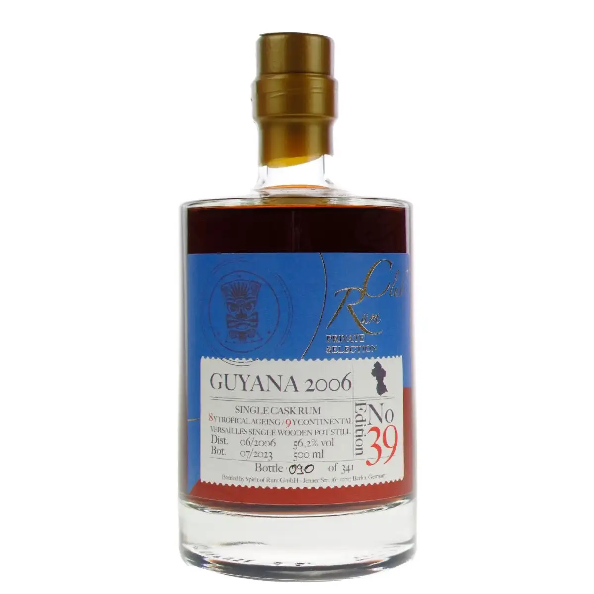 Image of the front of the bottle of the rum Rumclub Private Selection Ed. 39 Guyana REV
