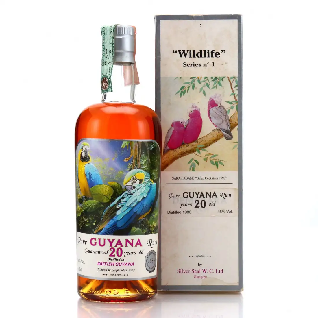 Image of the front of the bottle of the rum Pure Guyana Rum Wildlife Series No. 1