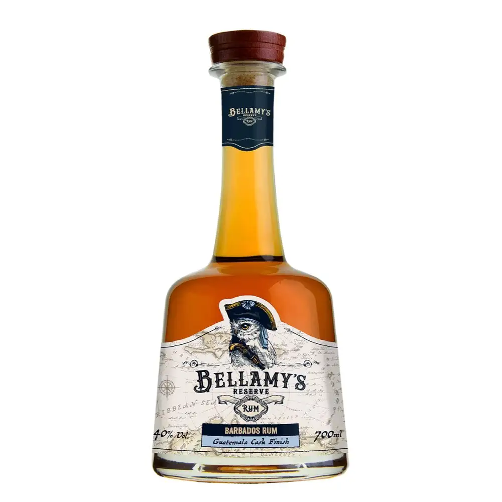 Image of the front of the bottle of the rum Bellamy‘s Reserve Guatemala Cask Finish