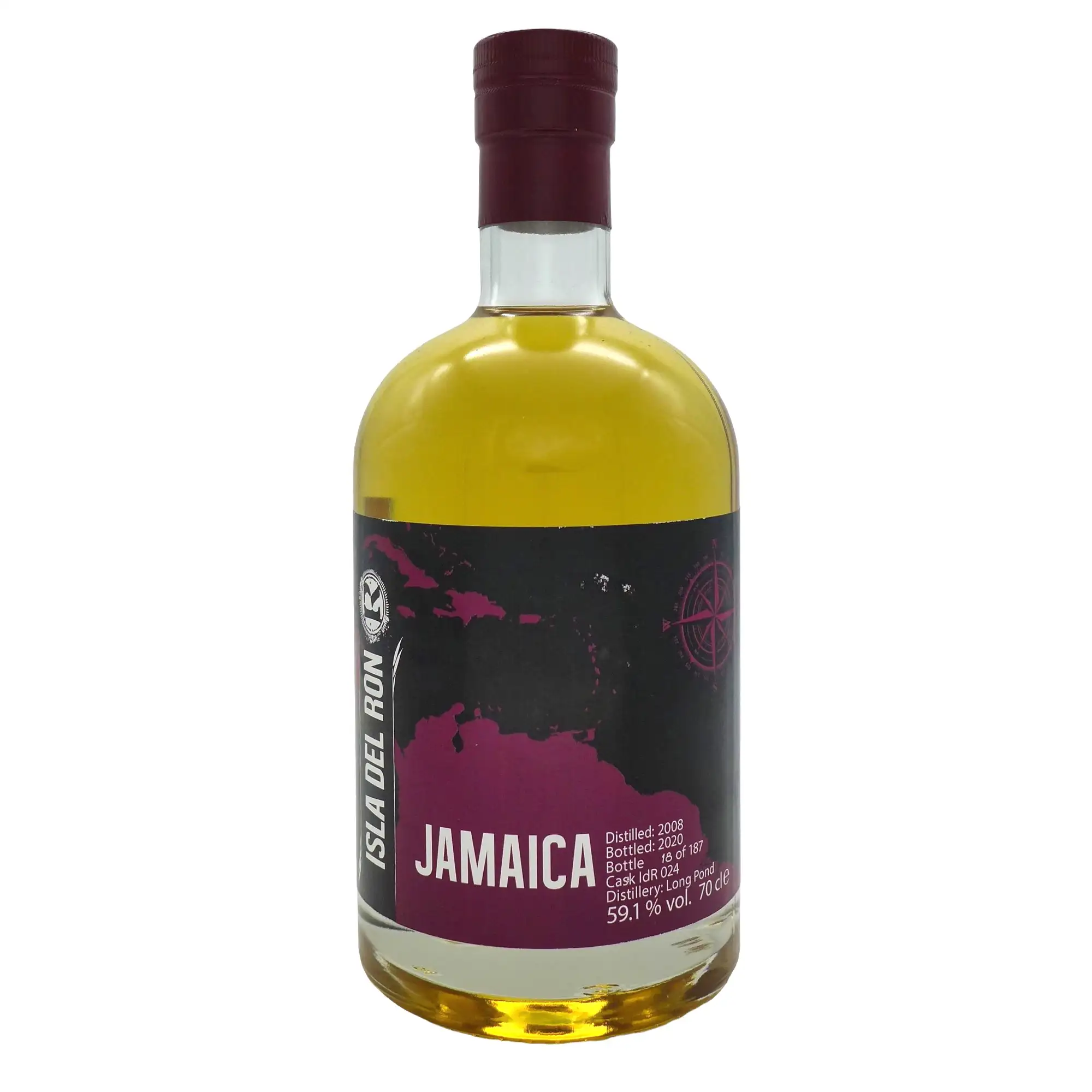 Image of the front of the bottle of the rum 2008